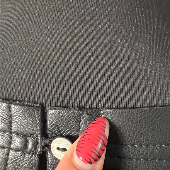 Olivaceous Black Faux Leather Top - Picture 6 of 11